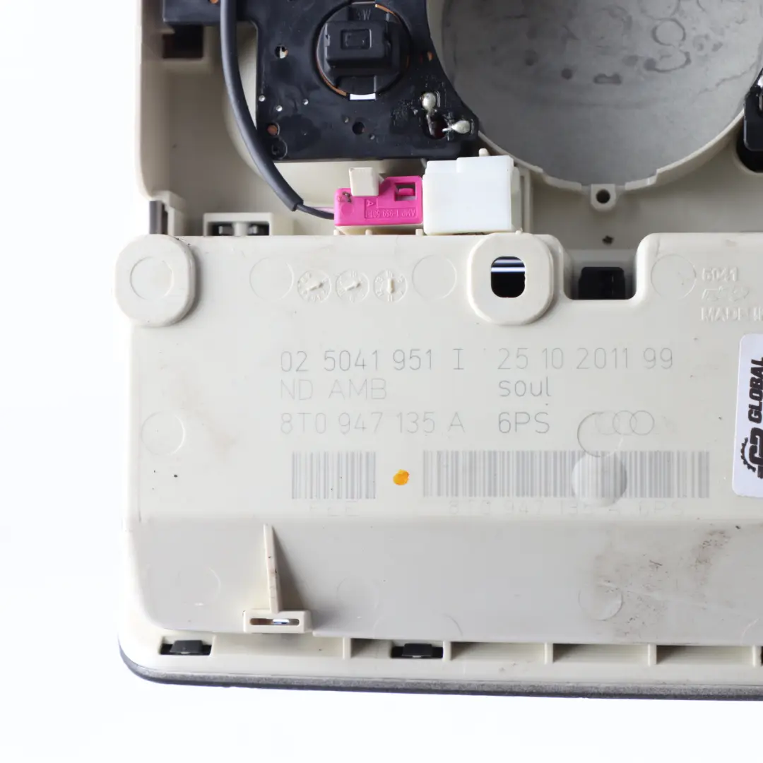 Plafonnier Courtoisie Lampe Avant Rangement Lunettes pour Audi A4 B8 à propos du numéro de pièce 8T0947135A Audi A4 B8 Plafonnier Courtoisie Lampe Avant Rangement Lunettes - SKU 8T0947135A-1 - Numéro de pièce 8T0947135A