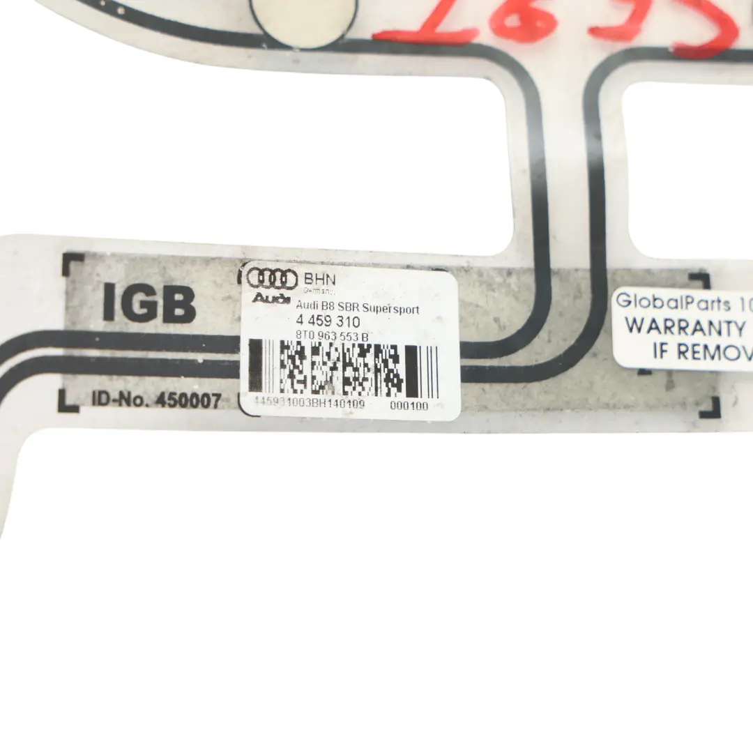 Audi A5 8T Beifahrersitz Sitzbelegungs Sensor Matte - SKU 8T0963553B - Teilenummer 8T0963553B