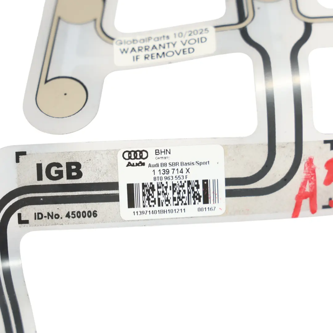 Occupancy Mat Sensore Sedile Anteriore Mat Unità per Audi A4 B8 con numero di parte 8T0963553F Audi A4 B8 Occupancy Mat Sensore Sedile Anteriore Mat Unità - SKU 8T0963553F - Numero di parte 8T0963553F