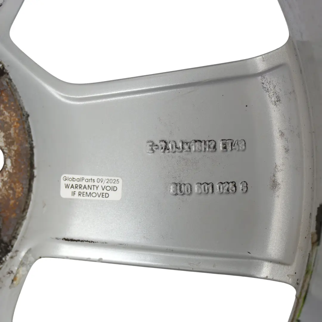 Alloy Rim 18" 7J ET:43 Star Spoke to Audi Q3 8U Silver Wheel with Part number 8U0601025G Audi Q3 8U Silver Wheel Alloy Rim 18" 7J ET:43 Star Spoke - SKU 8U0601025G-1 - Part number 8U0601025G