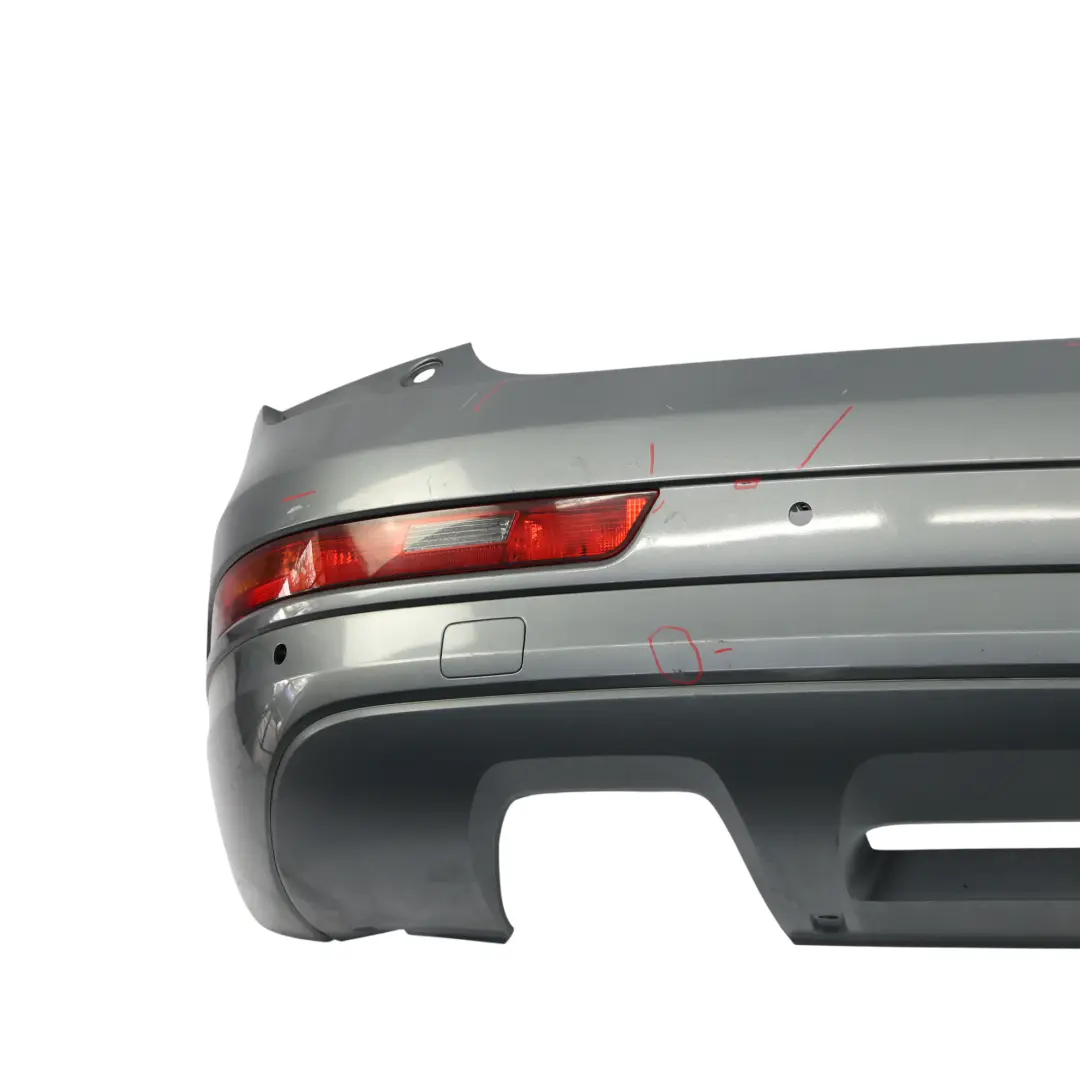 Bumper Covering Trim Panel Monsoon Grey Metallic - X7R to Audi Q3 8U Rear with Part number 8U0807067F Audi Q3 8U Rear Bumper Covering Trim Panel Monsoon Grey Metallic - X7R - SKU 8U0807067F-MOG - Part number 8U0807067F