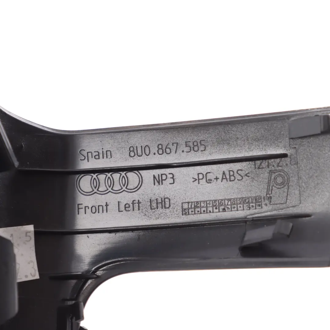 Door Card Grab Handle Interior Trim Panel Front Left N/S to Audi Q3 8U with Part number 8U0867585 Audi Q3 8U Door Card Grab Handle Interior Trim Panel Front Left N/S - SKU 8U0867585 - Part number 8U0867585