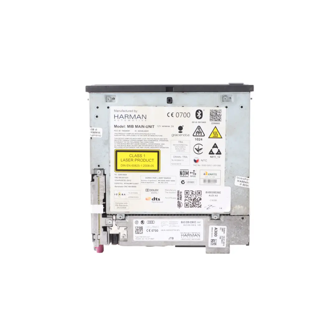 MMI Multimedia Interface Unit Module Control ECU to Audi A3 8V with Part number 8V0035036E Audi A3 8V MMI Multimedia Interface Unit Module Control ECU - SKU 8V0035036E - Part number 8V0035036E