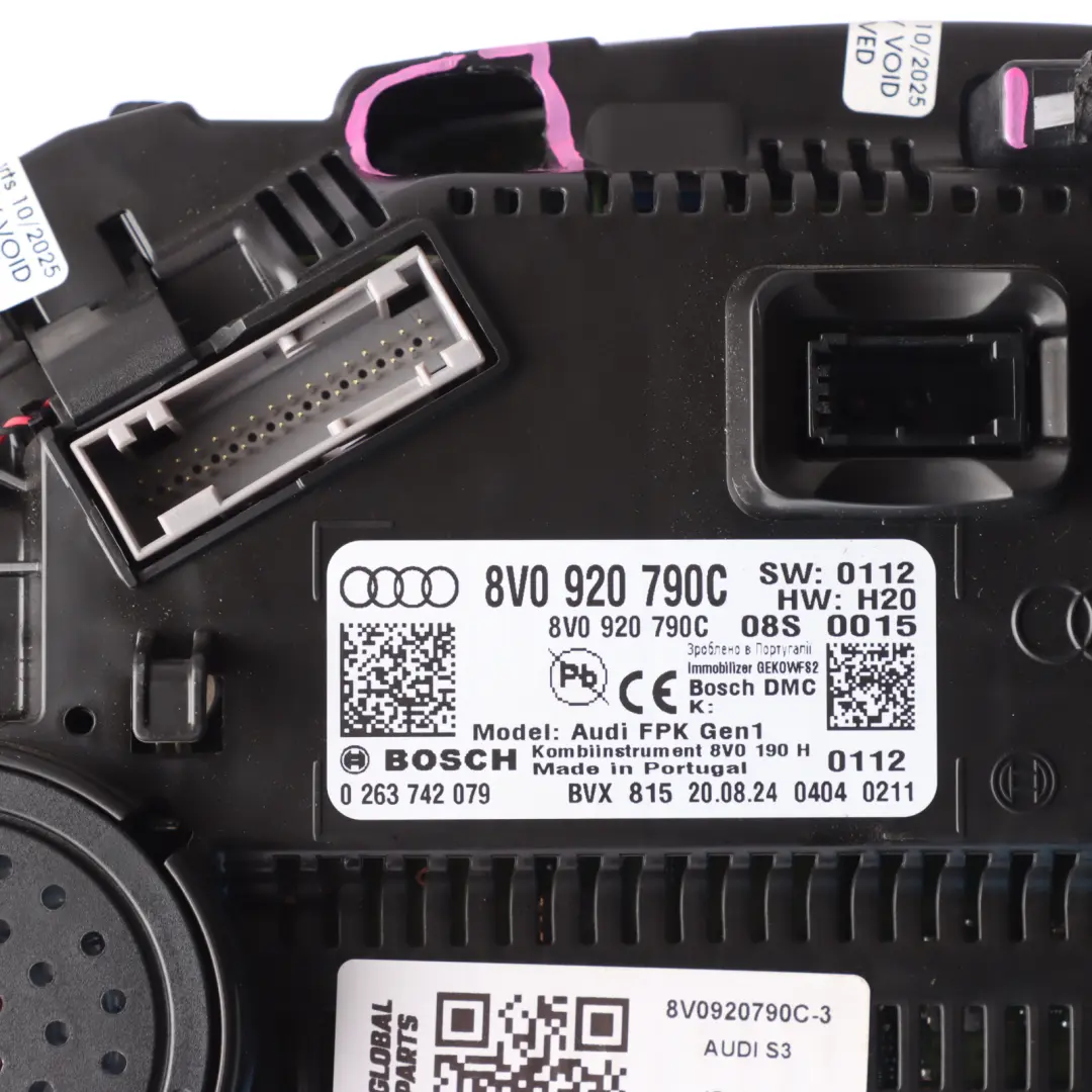 Instrument Cluster Virtual Speedo Clocks Automatic to Audi S3 8V Petrol with Part number 8V0920790C Audi S3 8V Petrol Instrument Cluster Virtual Speedo Clocks Automatic - SKU 8V0920790C-3 - Part number 8V0920790C