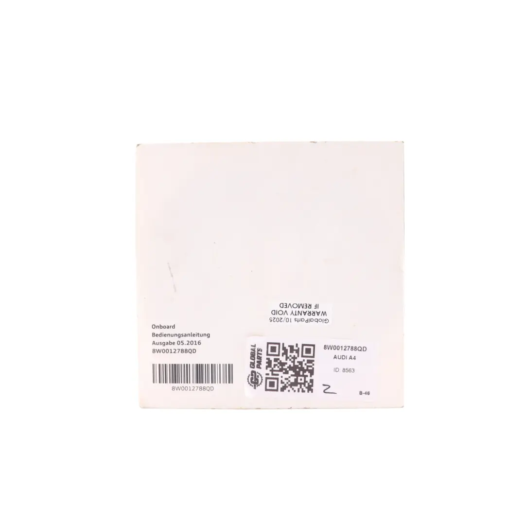 Onboard Manual Owner's Handbook CD Disc to Audi A4 B9 with Part number 8W0012788QD Audi A4 B9 Onboard Manual Owner's Handbook CD Disc - SKU 8W0012788QD - Part number 8W0012788QD