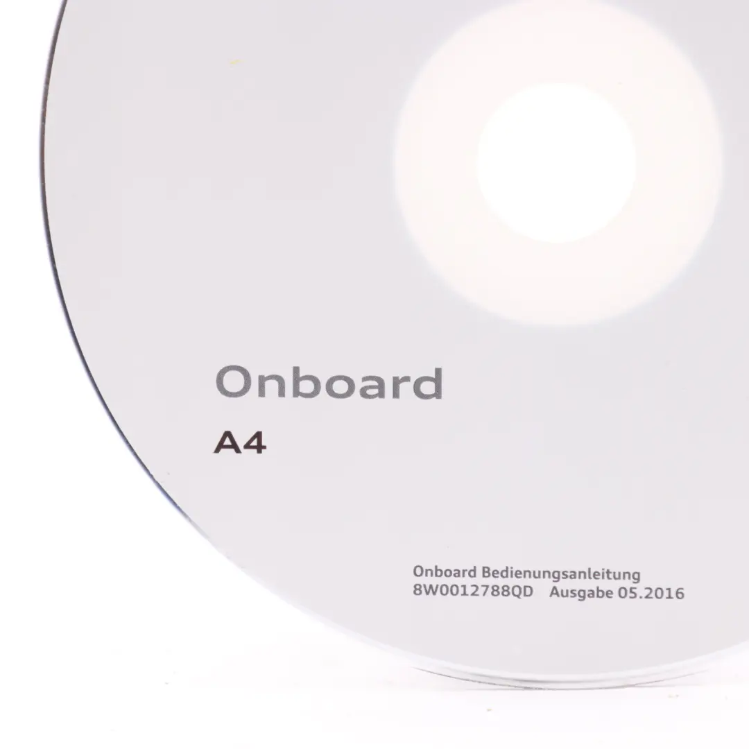 Onboard Manual Owner's Handbook CD Disc to Audi A4 B9 with Part number 8W0012788QD Audi A4 B9 Onboard Manual Owner's Handbook CD Disc - SKU 8W0012788QD - Part number 8W0012788QD