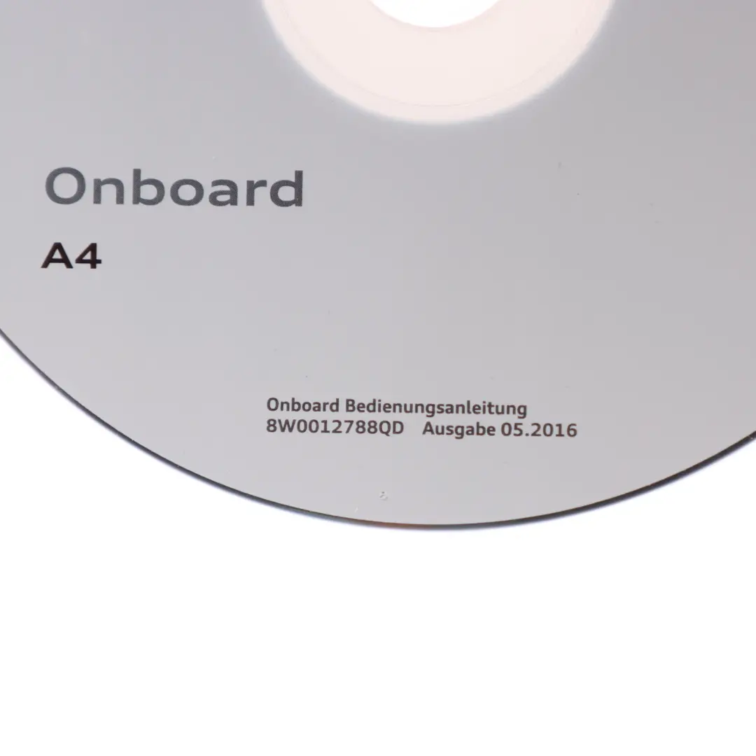 Onboard Manual Owner's Handbook CD Disc to Audi A4 B9 with Part number 8W0012788QD Audi A4 B9 Onboard Manual Owner's Handbook CD Disc - SKU 8W0012788QD - Part number 8W0012788QD