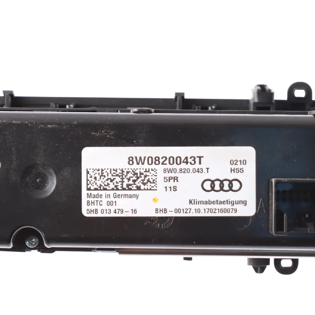 Audi A5 F5 A/C Air Condition Heater Climate Control Switch Panel Unit - SKU 8W0820043T-1 - Part number 8W0820043T