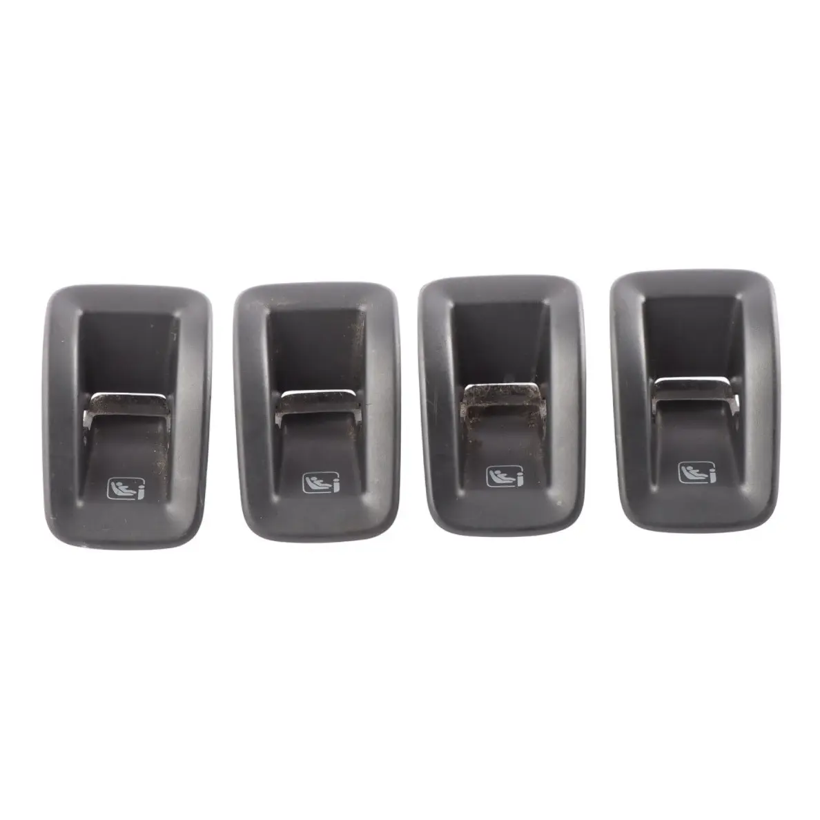 Audi A4 B9 Rear Bench Isofix Cover Guide Bracket Trim Black SET X4 8W0887233A