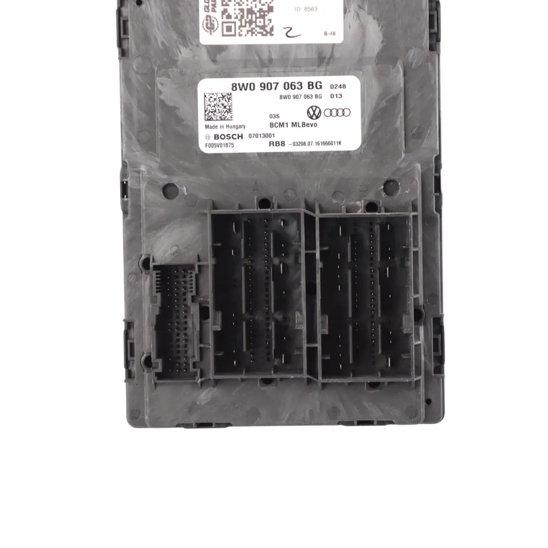 Body Control Comfort Unit Modul BCM Einheit ECU für Audi A4 B9 mit Teilenummer 8W0907063BG Audi A4 B9 Body Control Comfort Unit Modul BCM Einheit ECU - SKU 8W0907063BG - Teilenummer 8W0907063BG