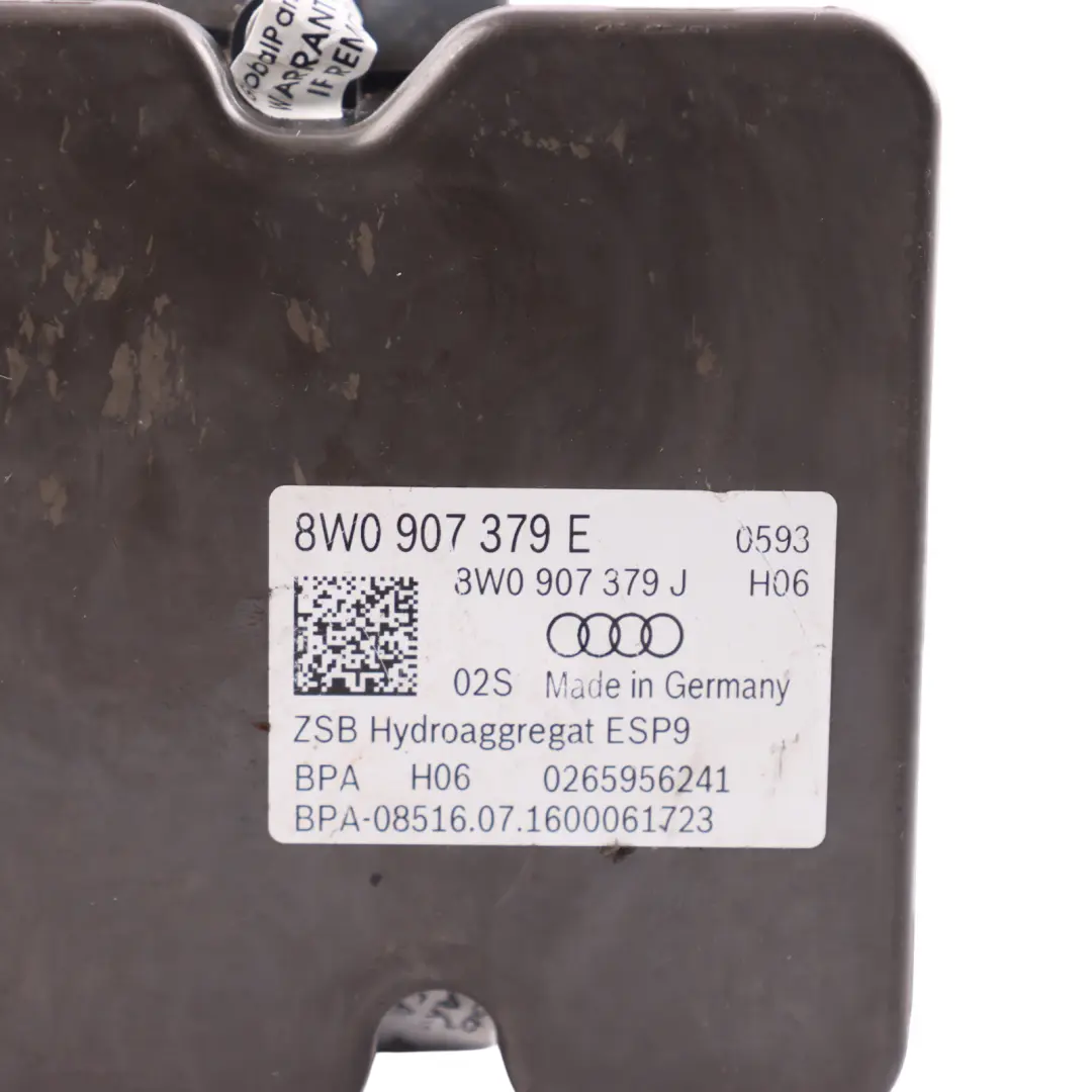 ABS Pump Modulator Brake Control Hydraulic Unit to Audi A4 B9 with Part number 8W0907379E Audi A4 B9 ABS Pump Modulator Brake Control Hydraulic Unit - SKU 8W0907379E - Part number 8W0907379E