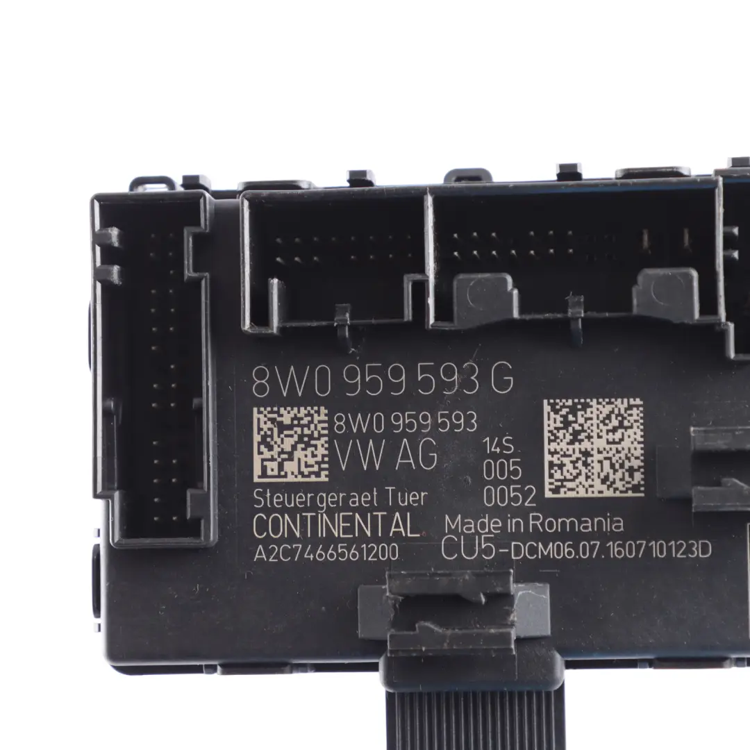 Front Door Module Control Unit ECU Driver Side to Audi A4 B9 A5 F5 with Part number 8W0959593G Audi A4 B9 A5 F5 Front Door Module Control Unit ECU Driver Side - SKU 8W0959593G - Part number 8W0959593G