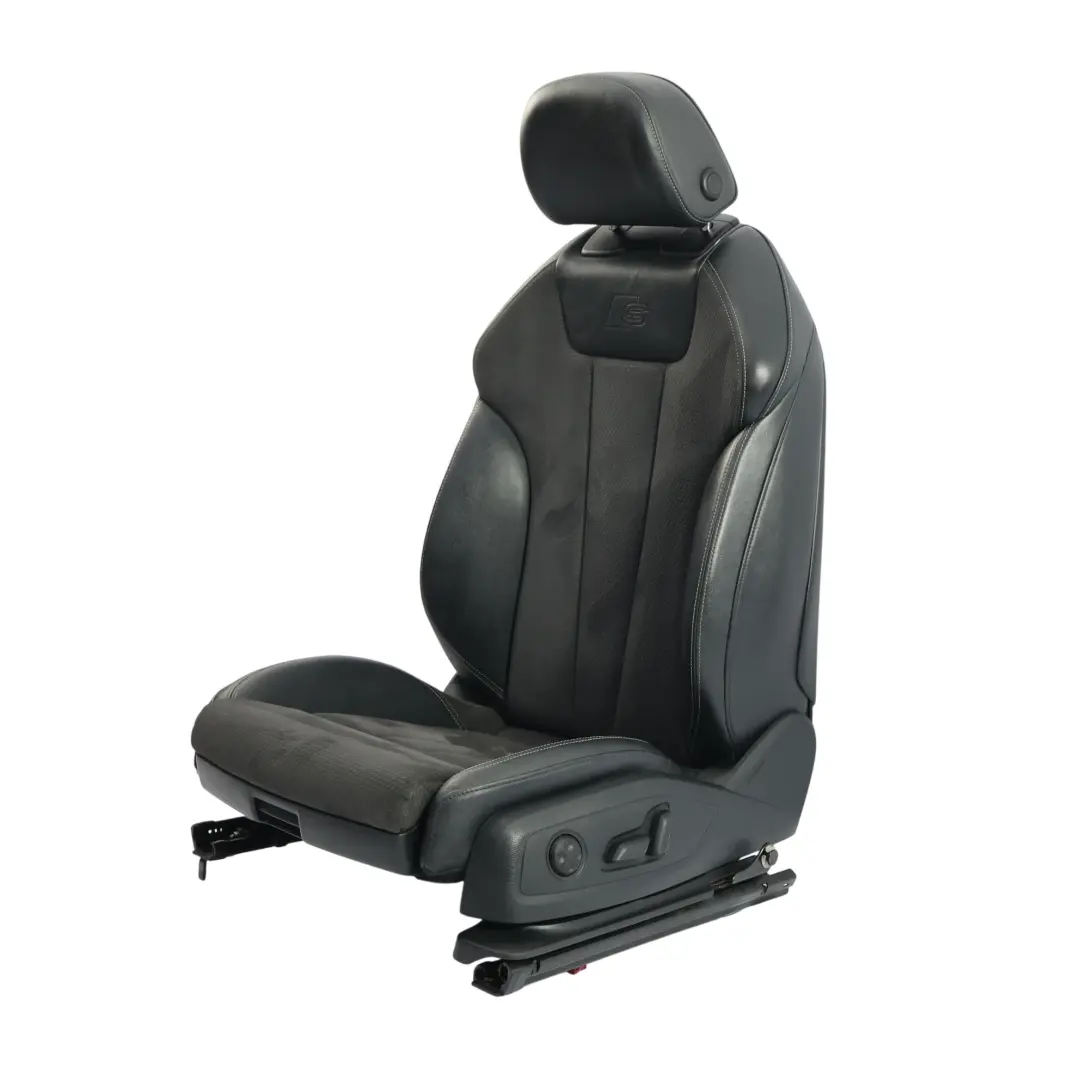 Sportback Fotel Przedni Lewy S-Line Grzany Półskóra Czarno Szary do Audi A5 F5 o numerze 8W6881805P Audi A5 F5 Sportback Fotel Przedni Lewy S-Line Grzany Półskóra Czarno Szary - SKU 8W6881805P-1 - Numer Części 8W6881805P