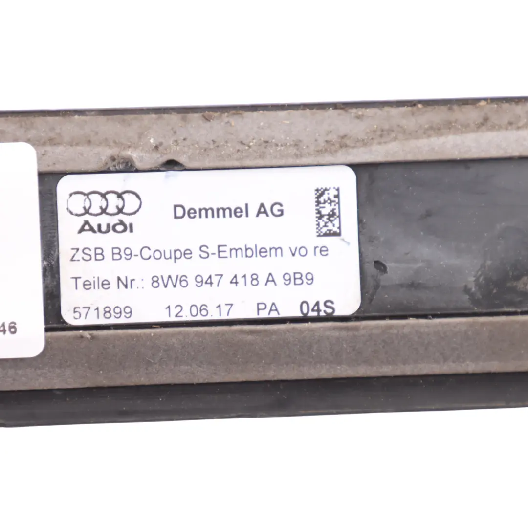 Coupé Moldura Umbral Puerta Entrada Delantero Derecho para Audi S5 F5 con número de pieza 8W6947418A Audi S5 F5 Coupé Moldura Umbral Puerta Entrada Delantero Derecho - SKU 8W6947418A - Número de pieza 8W6947418A