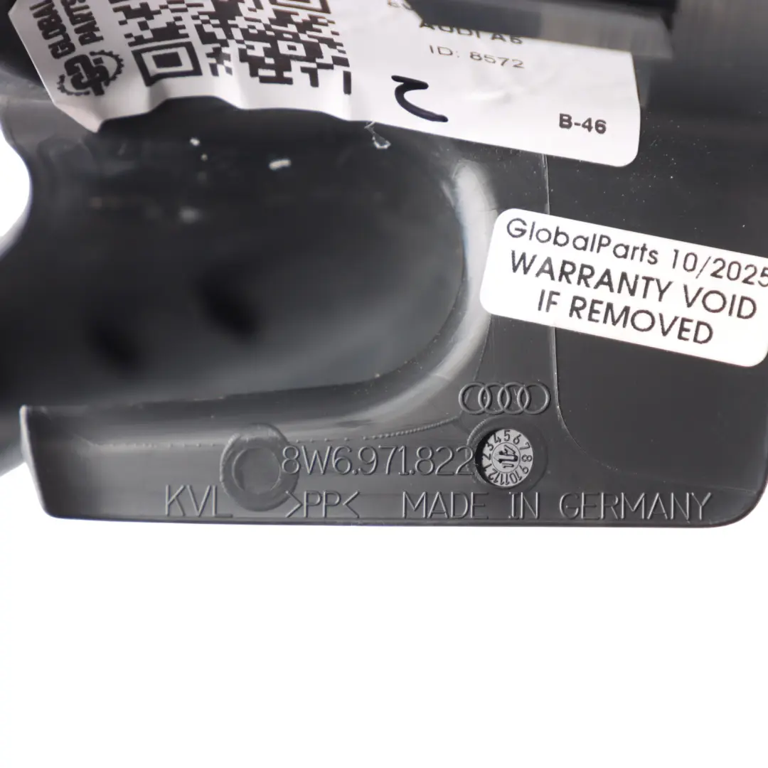 Audi A5 S5 F5 Tailgate Rear Side Hinge Cover Trim Rear Rear O/S Black - SKU 8W6971822 - Part number 8W6971822