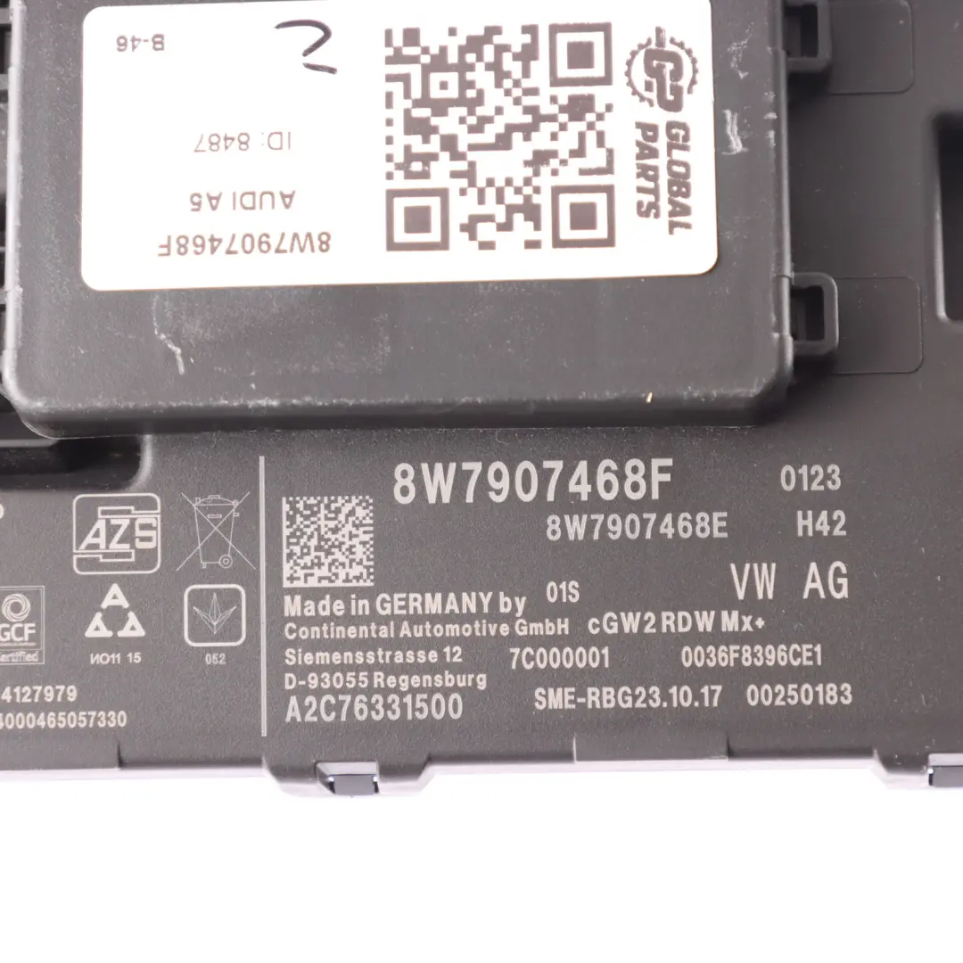 Audi S5 F5 Gateway Control Module Diagnostic Interface Unit - SKU 8W7907468F - Part number 8W7907468F