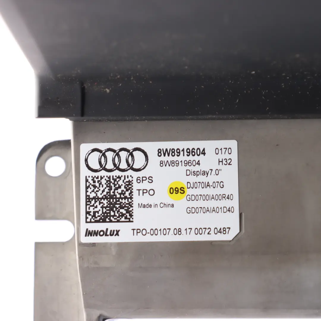 Head Up Navigation Multimedia Screen Display Unit 7" to Audi A4 B9 A5 F5 with Part number 8W8919604 Audi A4 B9 A5 F5 Head Up Navigation Multimedia Screen Display Unit 7" - SKU RHD-8W8919604 - Part number 8W8919604