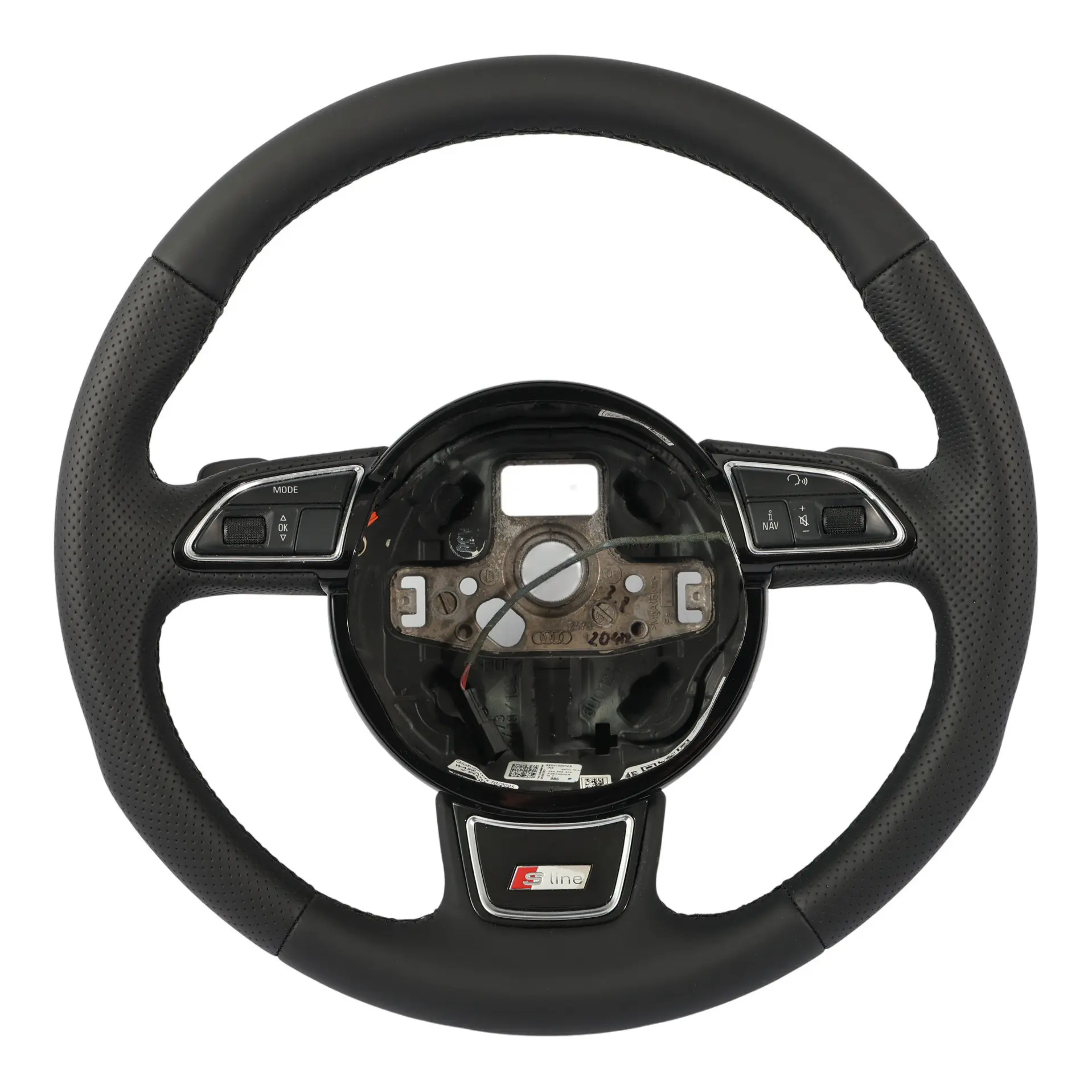 Audi A6 C7 Lenkrad S-Line NEU Schwarz Leder Schaltwippen 8X0419091CB