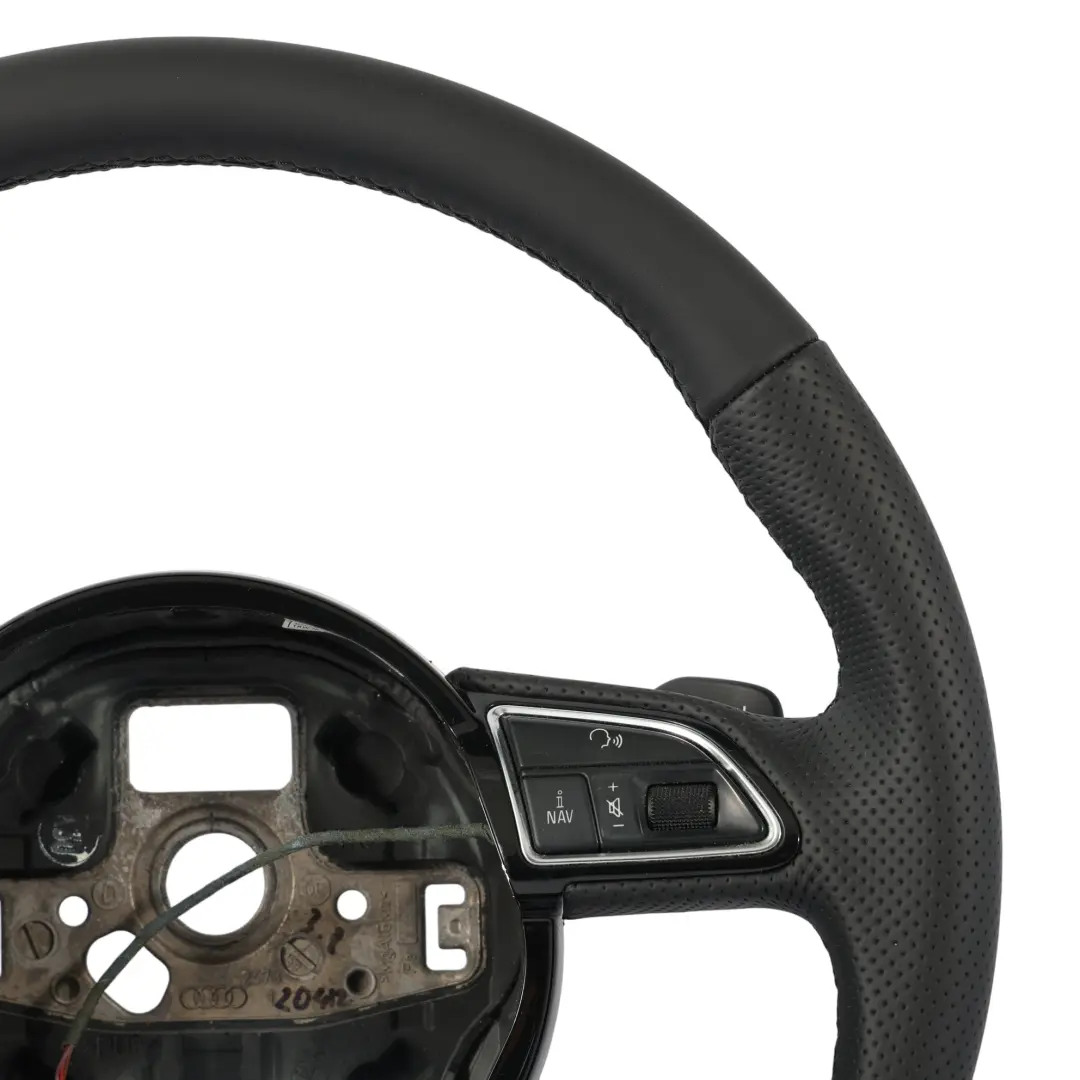 Audi A6 C7 Steering Wheel S-Line NEW Black Leather Paddle Shift - SKU 8X0419091CB-1 - Part number 8X0419091CB