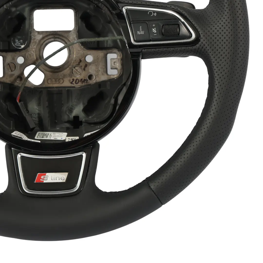 Audi A6 C7 Steering Wheel S-Line NEW Black Leather Paddle Shift - SKU 8X0419091CB-1 - Part number 8X0419091CB