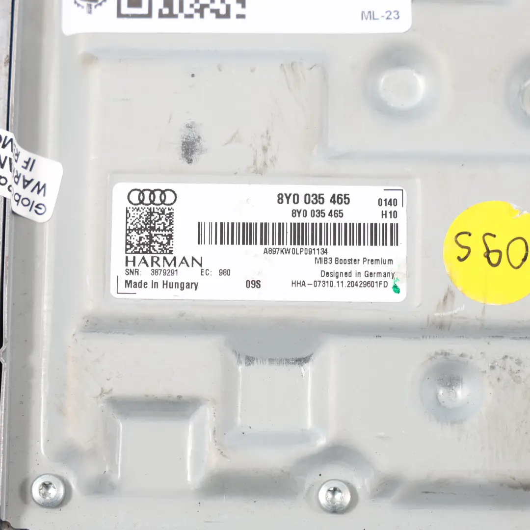 Audi A3 8Y A4 B9 Q5 FY Harman Speaker Amplifier Booster Sound System - SKU 8Y0035465 - Part number 8Y0035465