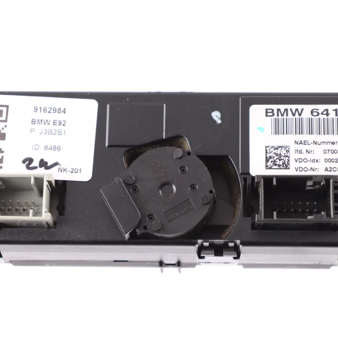 BMW E92 Calefaccion Automatica Aire Acondicionado A/C Panel de Control - SKU 9162984 - Número de pieza 9162984