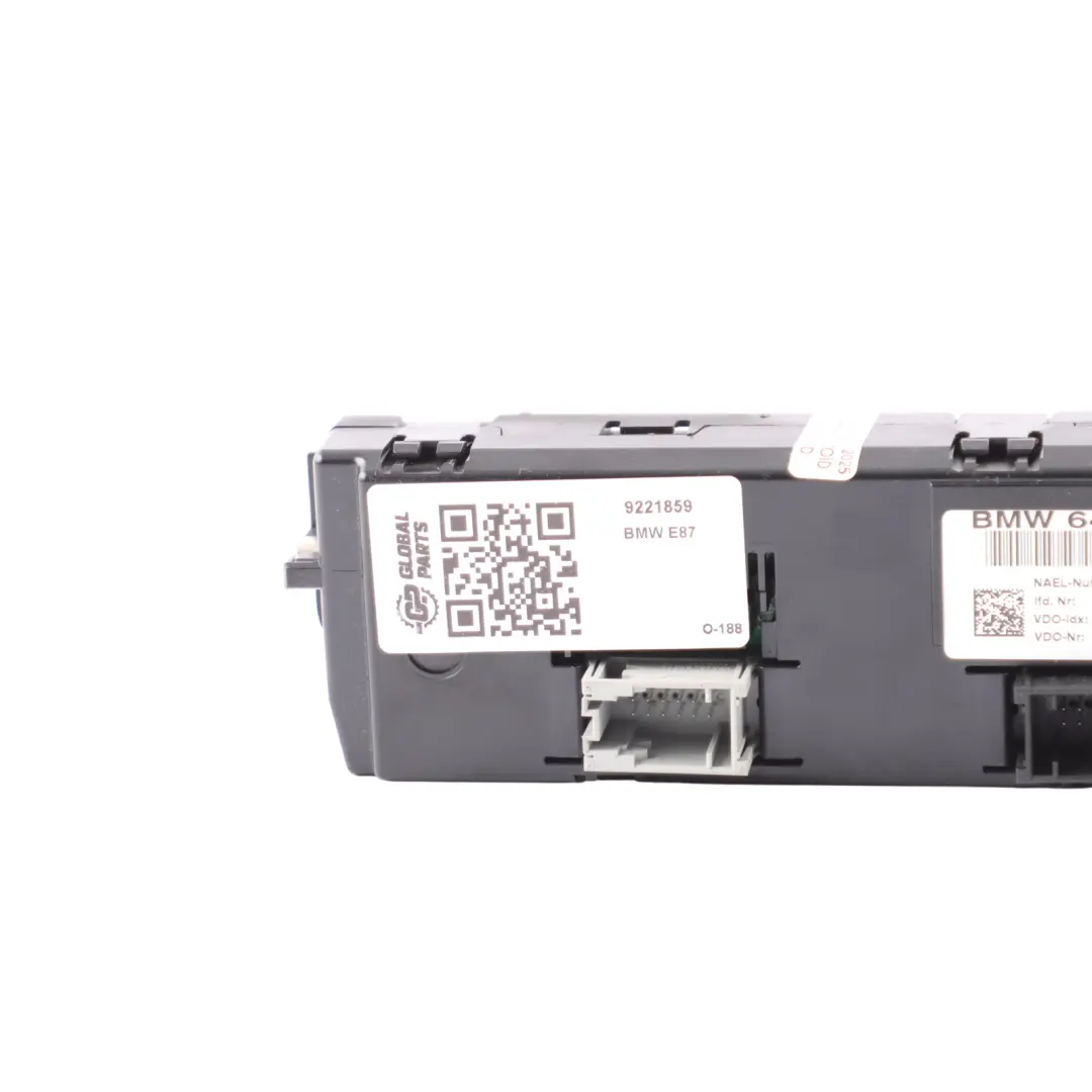 BMW E87 Manual Heater Control Panel Switch Controller Unit Black - SKU 9221859 - Part number 9221859