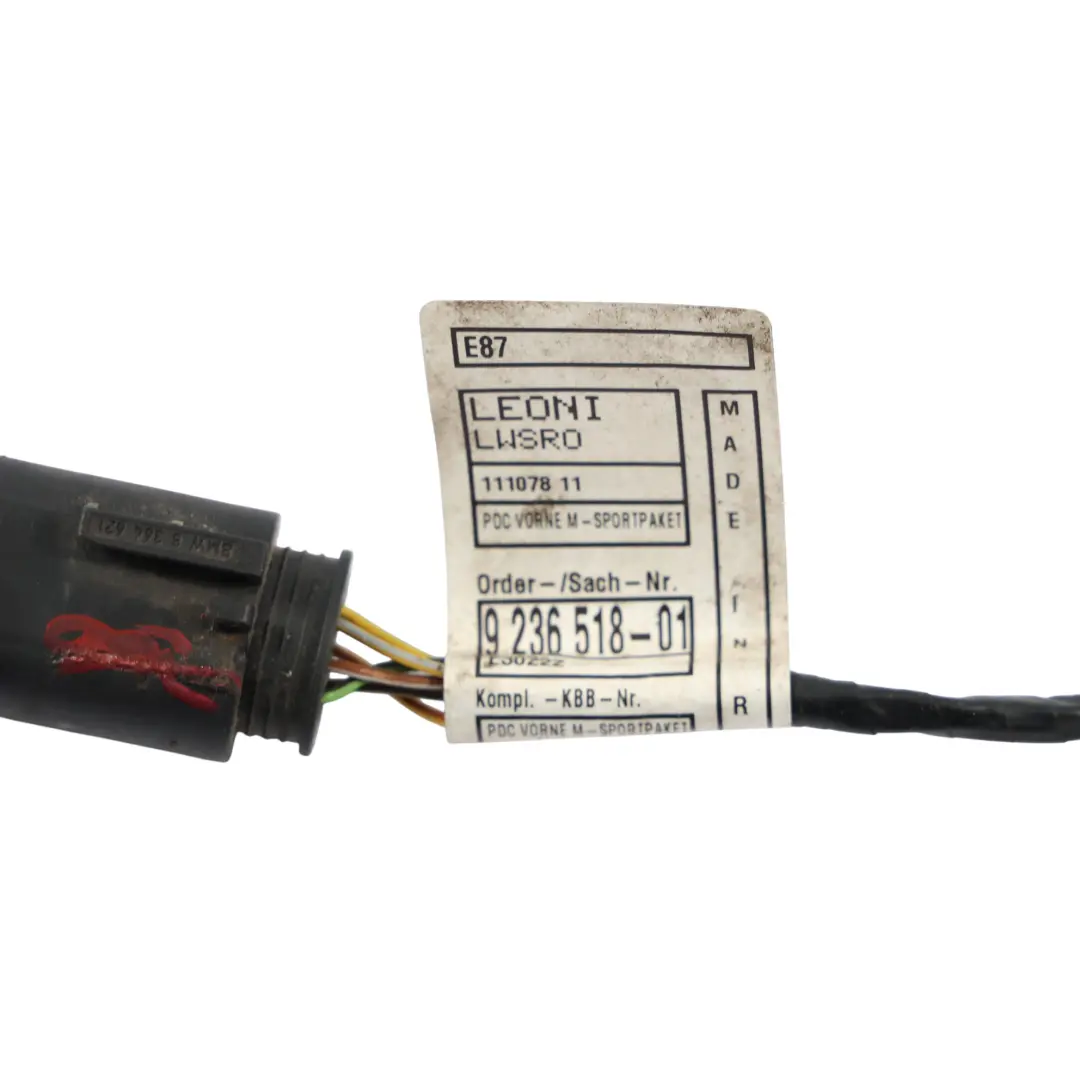 PDC E81 E87N LCI Cablaggio Paraurti Anteriore Senors Harnes Loom per BMW con numero di parte 9236518 BMW PDC E81 E87N LCI Cablaggio Paraurti Anteriore Senors Harnes Loom - SKU 9236518 - Numero di parte 9236518