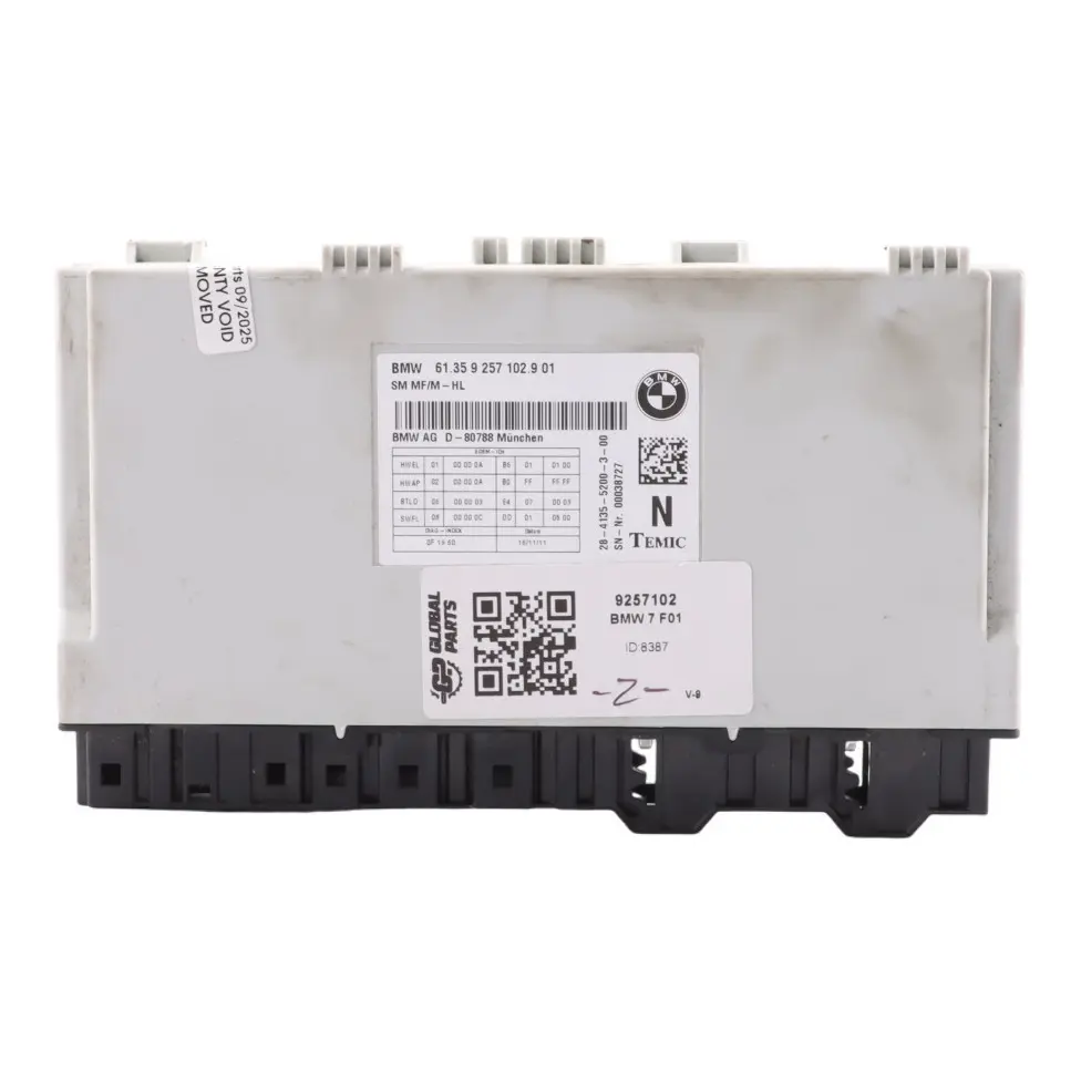 BMW F01 F02 F03 F04 Módulo De Control Del Asiento Delantero Memoria 9257102