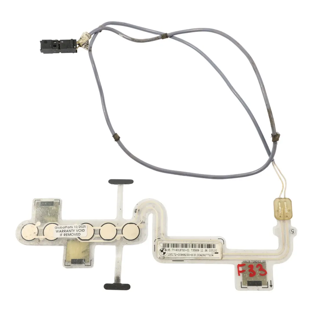 BMW F33 Cabrio Beifahrersitz Belegung Sensor Matte - SKU 9318720 - Teilenummer 9318720
