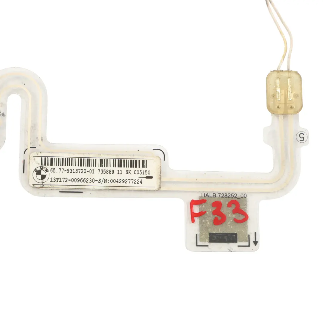 BMW F33 Cabrio Beifahrersitz Belegung Sensor Matte - SKU 9318720 - Teilenummer 9318720