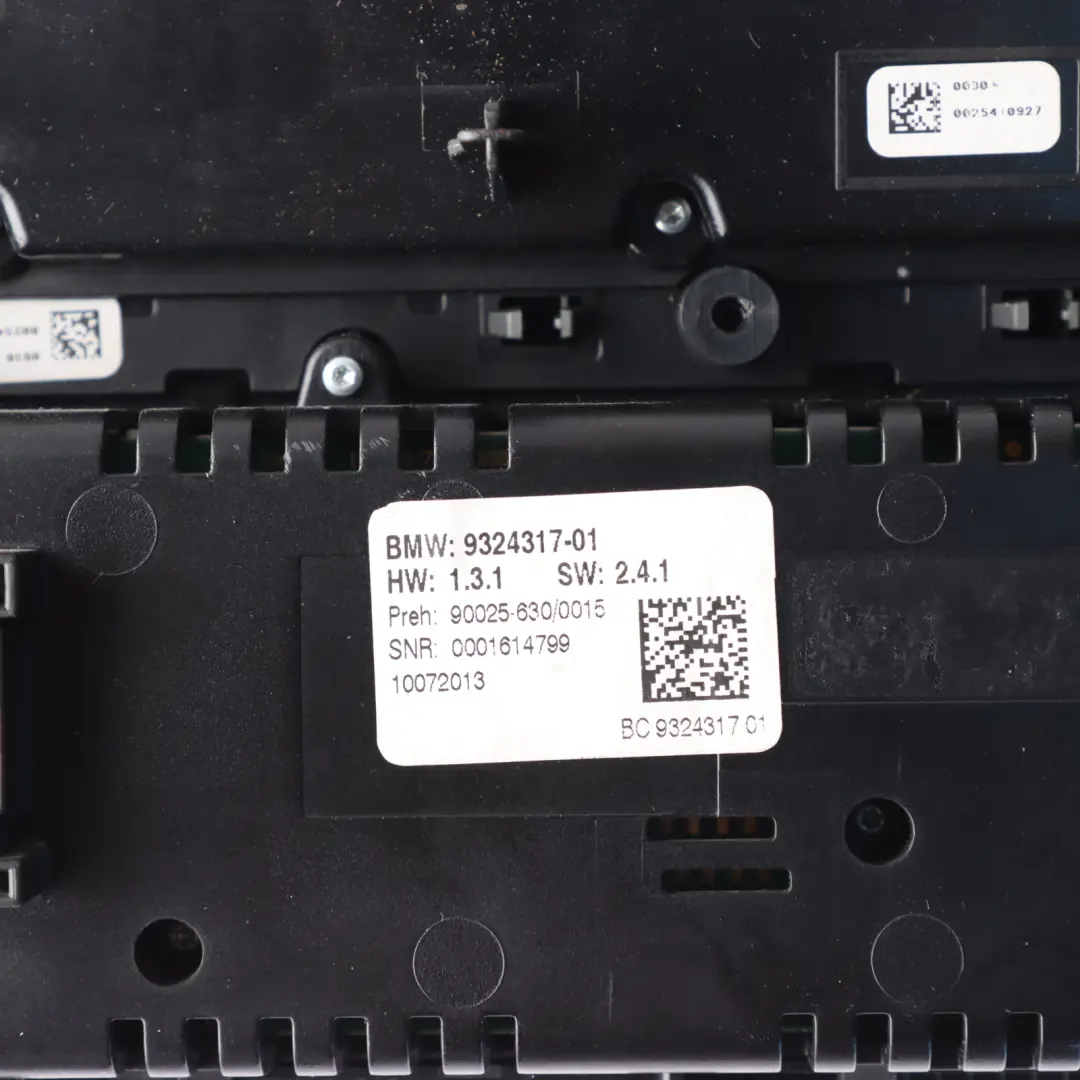 BMW F10 A/C Air Conditioning Radio Automatic Control Switch Unit Panel - SKU 9324317 - Part number 9324317