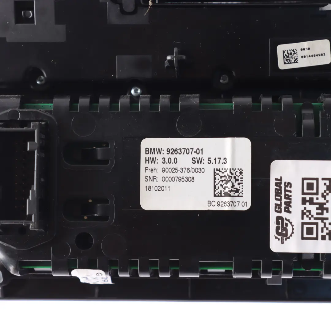 Radio Air Conditioning A/C Switch Control Unit Panel Ceramic to BMW F01 F02 with Part number 9328415 BMW F01 F02 Radio Air Conditioning A/C Switch Control Unit Panel Ceramic - SKU 9328415 - Part number 9328415