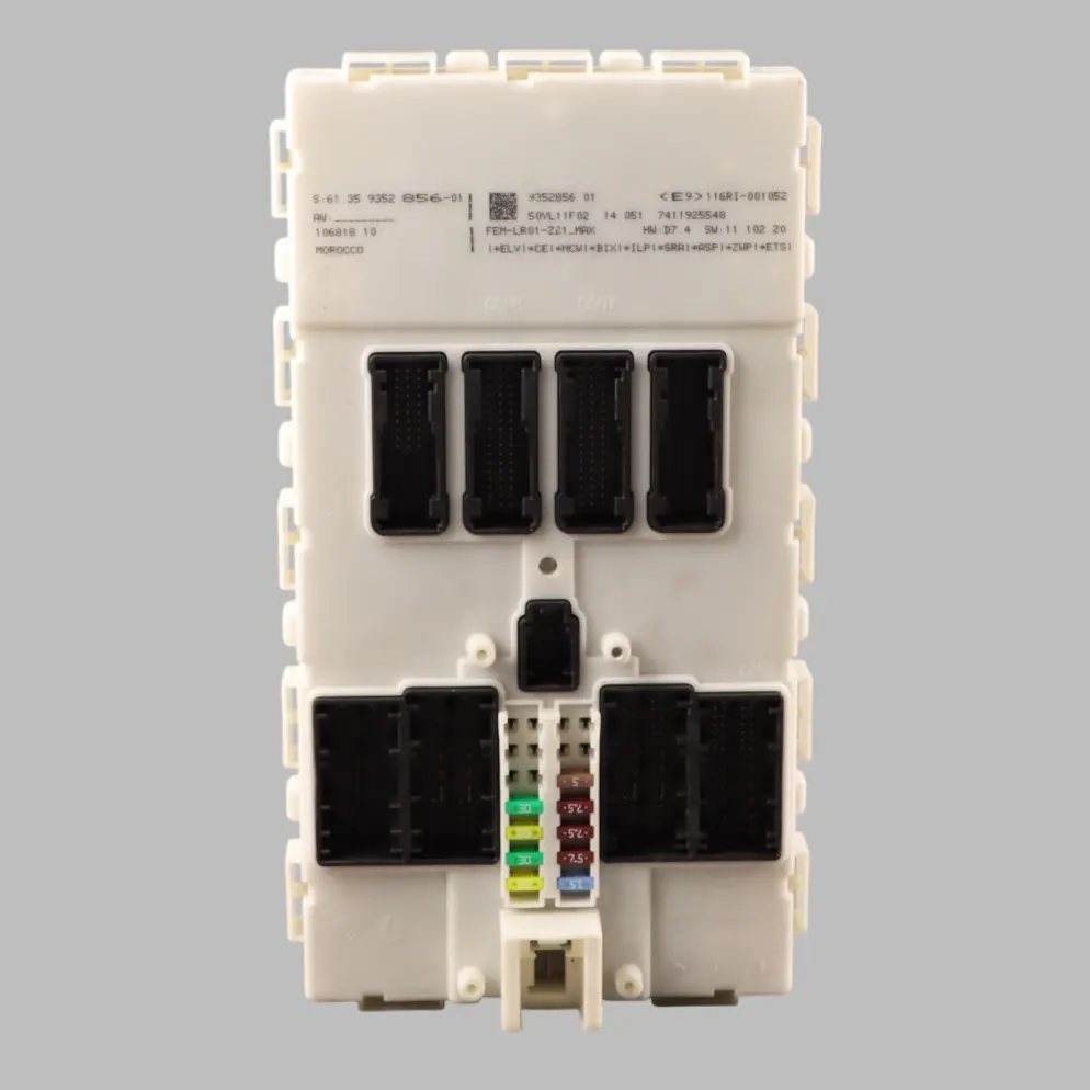 Body Control Module Electronic Unit FEM to BMW F20 F21 F22 F30 F31 F32 F36 with Part number 9352856 BMW F20 F21 F22 F30 F31 F32 F36 Body Control Module Electronic Unit FEM - SKU 9352856 - Part number 9352856