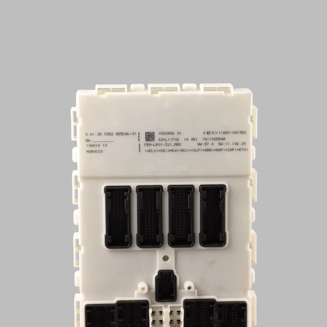 Body Control Module Electronic Unit FEM to BMW F20 F21 F22 F30 F31 F32 F36 with Part number 9352856 BMW F20 F21 F22 F30 F31 F32 F36 Body Control Module Electronic Unit FEM - SKU 9352856 - Part number 9352856