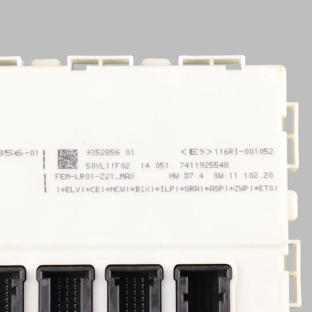 Body Control Module Electronic Unit FEM to BMW F20 F21 F22 F30 F31 F32 F36 with Part number 9352856 BMW F20 F21 F22 F30 F31 F32 F36 Body Control Module Electronic Unit FEM - SKU 9352856 - Part number 9352856