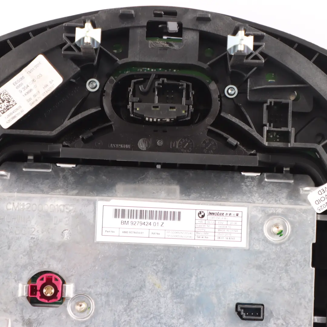 MMI Visual Boost Surround Central Cover Instrument to Mini F55 F56 F57 with Part number 9367673 Mini F55 F56 F57 MMI Visual Boost Surround Central Cover Instrument - SKU 9367673-3 - Part number 9367673