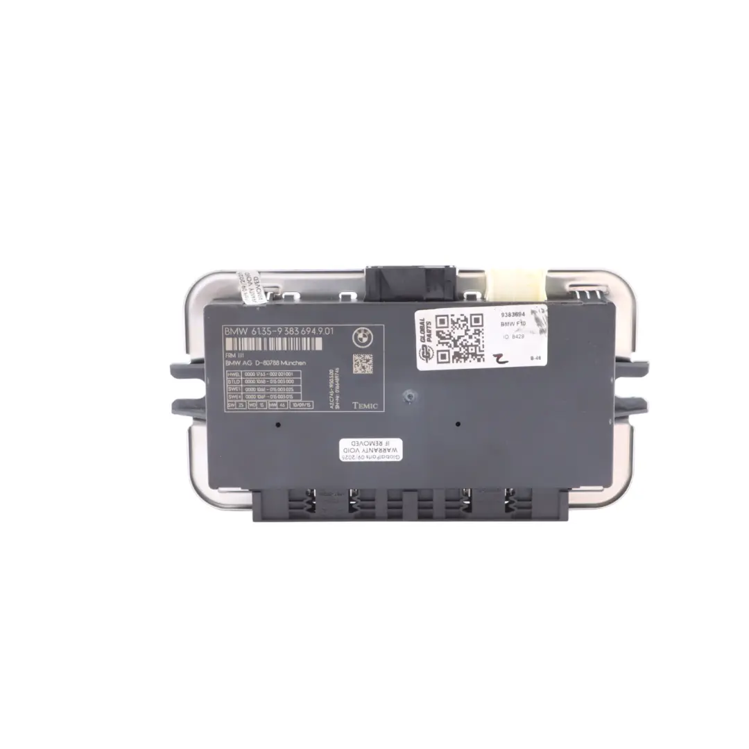 Footwell Luz Módulo Unidad De Control ECU TEMIC para BMW F10 con número de pieza 9383694 BMW F10 Footwell Luz Módulo Unidad De Control ECU TEMIC - SKU 9383694 - Número de pieza 9383694