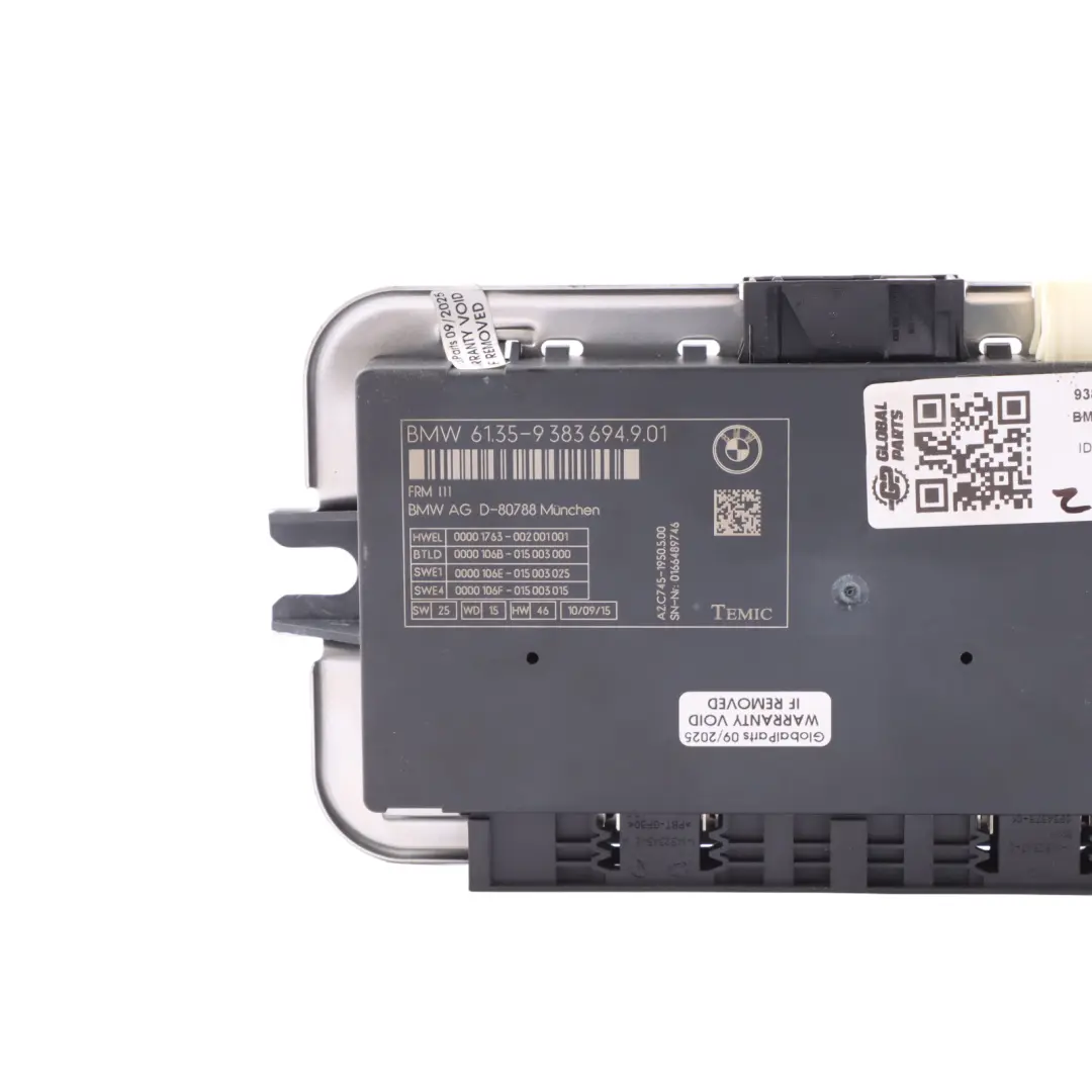 Footwell Luz Módulo Unidad De Control ECU TEMIC para BMW F10 con número de pieza 9383694 BMW F10 Footwell Luz Módulo Unidad De Control ECU TEMIC - SKU 9383694 - Número de pieza 9383694