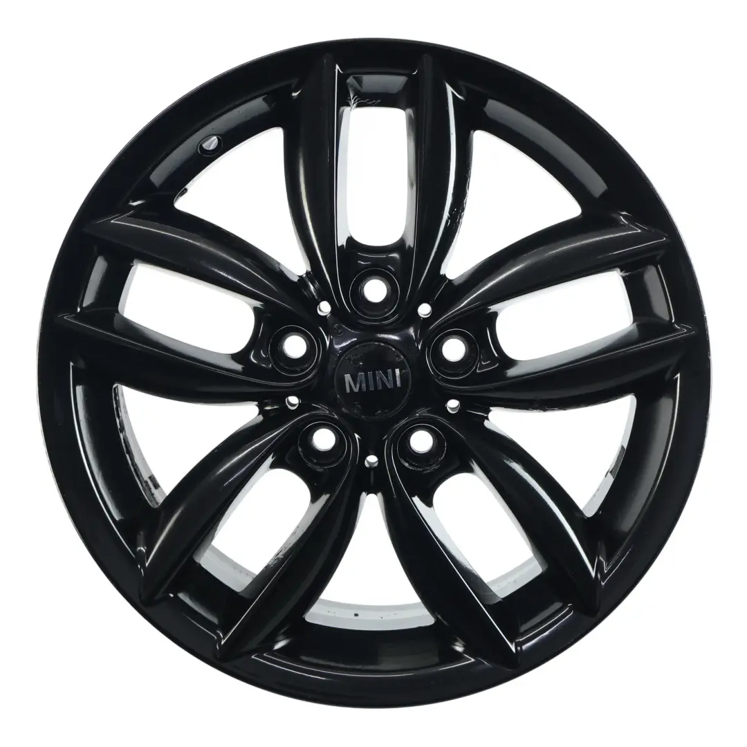 Mini Cooper One R60 R61 Black Wheel Alloy Rim 17" 7J 5-Star Double Spoke 124 - SKU 9803726-3 - Part number 9803726