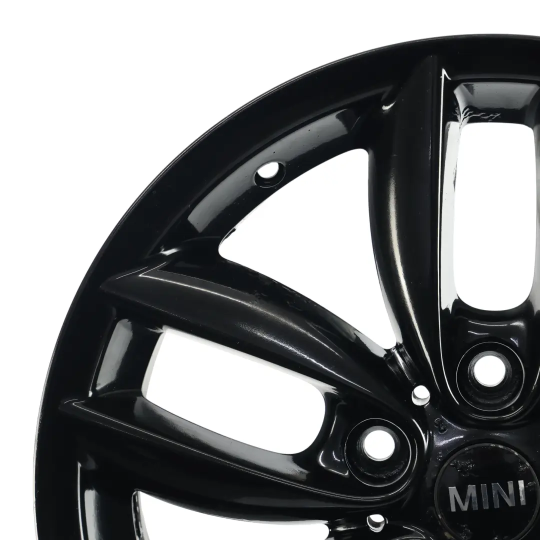 Mini Cooper One R60 R61 Black Wheel Alloy Rim 17" 7J 5-Star Double Spoke 124 - SKU 9803726-3 - Part number 9803726