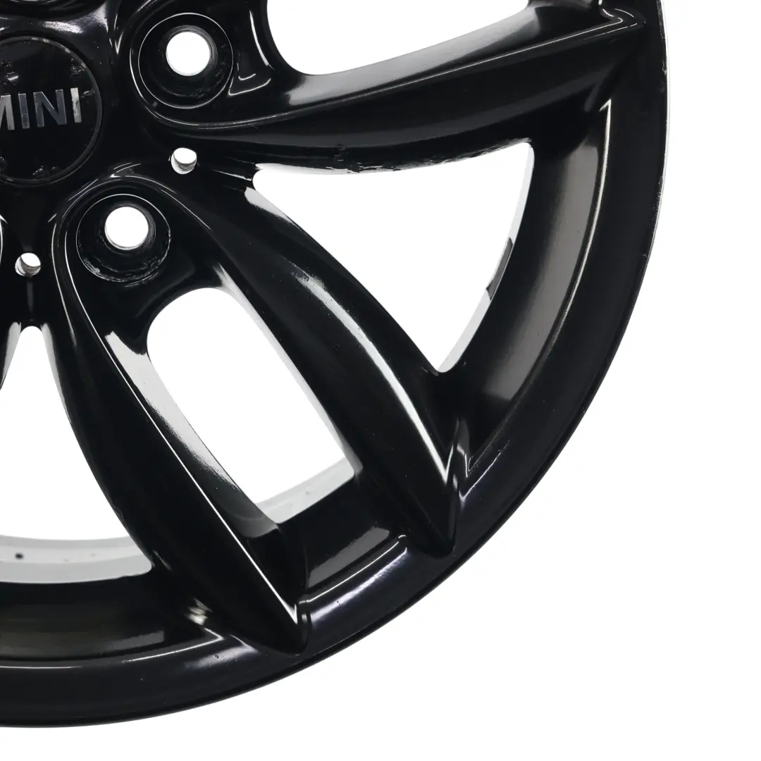 Mini Cooper One R60 R61 Black Wheel Alloy Rim 17" 7J 5-Star Double Spoke 124 - SKU 9803726-3 - Part number 9803726