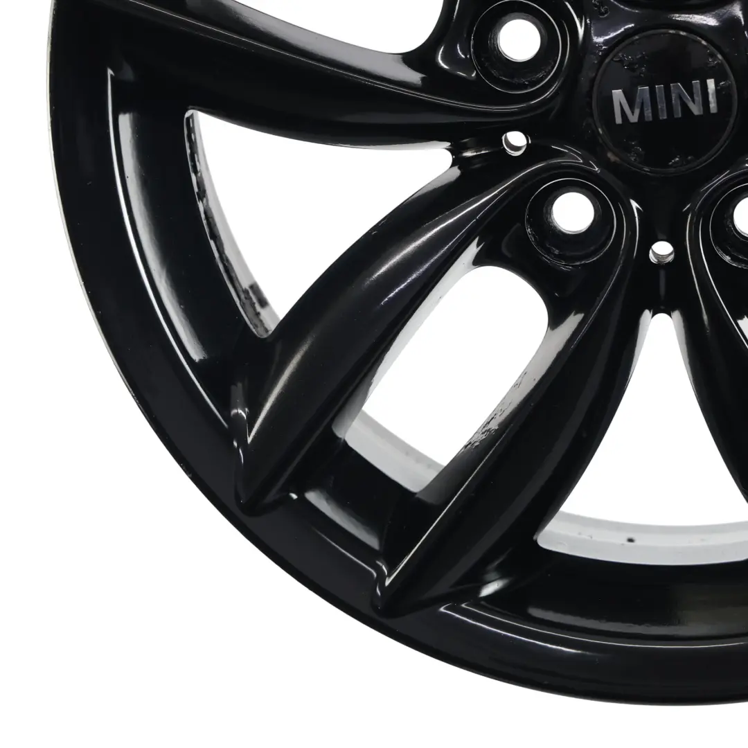 Mini Cooper One R60 R61 Black Wheel Alloy Rim 17" 7J 5-Star Double Spoke 124 - SKU 9803726-3 - Part number 9803726