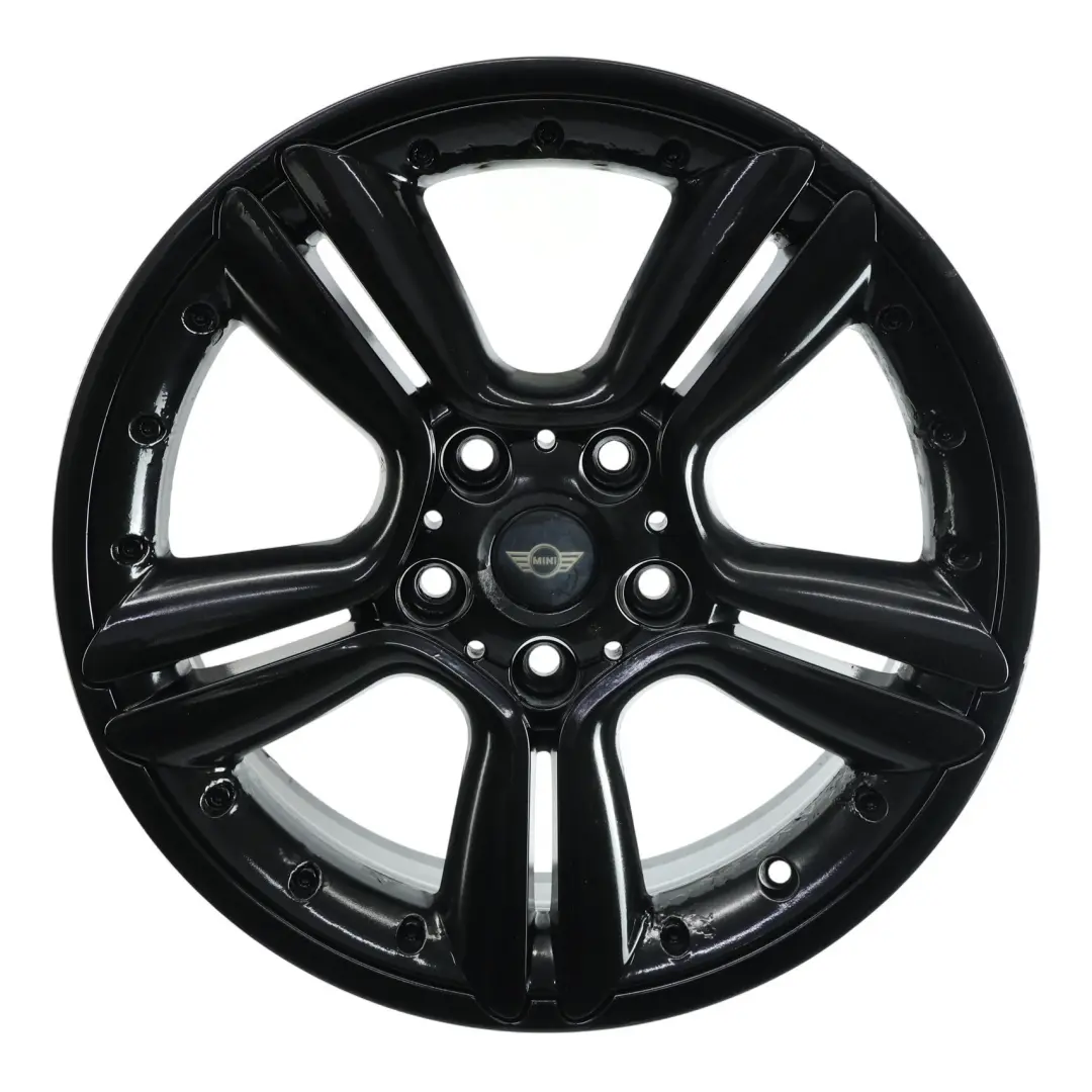 Schwarz Alufelge 18" ET:52 7,5J 5-Stern Doppelspeiche 127 für Mini Cooper R60 R61 mit Teilenummer 9803727 Mini Cooper R60 R61 Schwarz Alufelge 18" ET:52 7,5J 5-Stern Doppelspeiche 127 - SKU 9803727-2 - Teilenummer 9803727