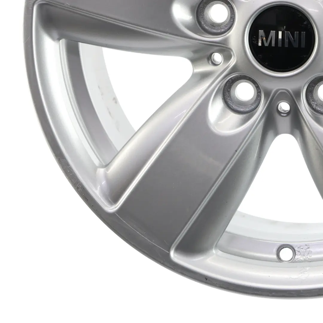Silberne Leichtmetallfelge 16" 6,5J ET:46 5 Star Air Spoke 140 für Mini R60 mit Teilenummer 9811729 Mini R60 Silberne Leichtmetallfelge 16" 6,5J ET:46 5 Star Air Spoke 140 - SKU 9811729-1 - Teilenummer 9811729