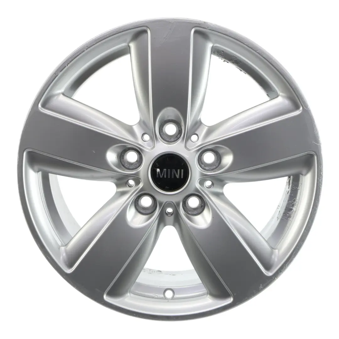 Mini R60 R61 Jante argentée alliage 16" 6,5J ET:46 5 Star Air Spoke 140 - SKU 9811729-2 - Numéro de pièce 9811729