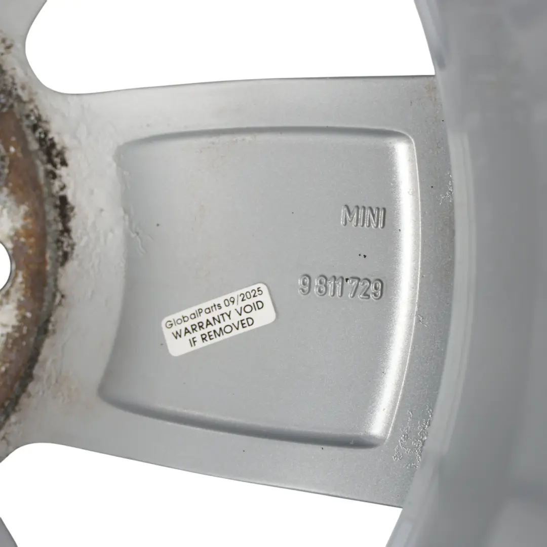 Mini R60 R61 Jante argentée alliage 16" 6,5J ET:46 5 Star Air Spoke 140 - SKU 9811729-2 - Numéro de pièce 9811729