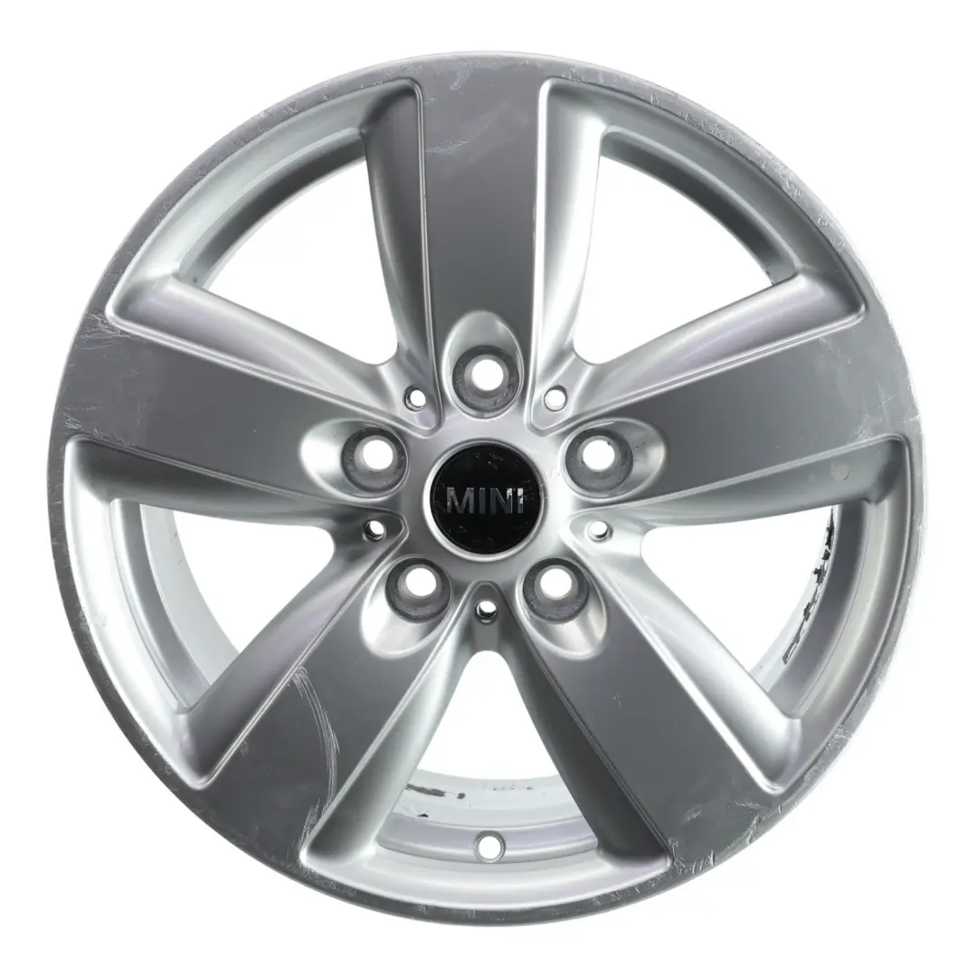 Alloy Rim 16" 6,5J ET:46 5 Star Air Spoke 140 to Mini R60 R61 Silver Wheel with Part number 9811729 Mini R60 R61 Silver Wheel Alloy Rim 16" 6,5J ET:46 5 Star Air Spoke 140 - SKU 9811729-3 - Part number 9811729