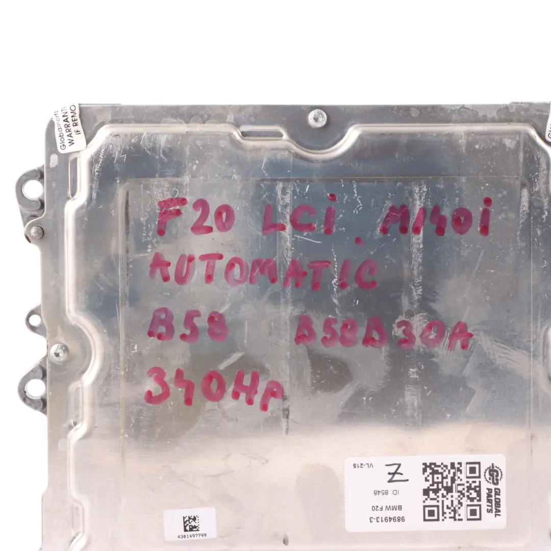 BMW F20 F21 F30 F31 LCI F22 B58 340HP Engine Control ECU DME 9894913 Automatic - SKU 9894913-3 - Part number 9470885