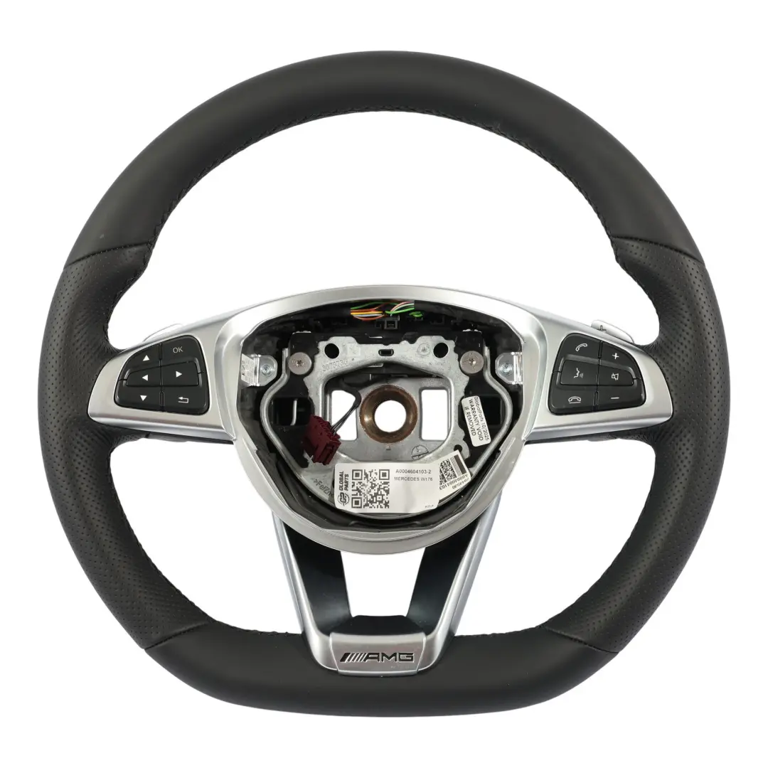 Mercedes W176 W117 W218 C218 W246 NEW Black Leather Steering Wheel Paddle Shift - SKU A0004604103-2 - Part number A0004604103